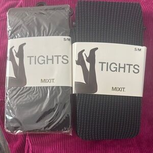 Mixit Black and Navy Tights Duo